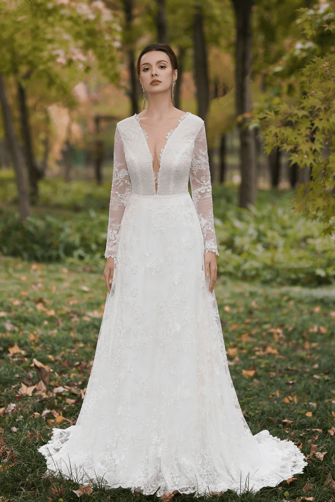 Ripple Patterned Boho Sheath Light Ivory Spaghetti Straps Sweetheart Lace Wedding Dress - Plus Size - WonderlandByLilian