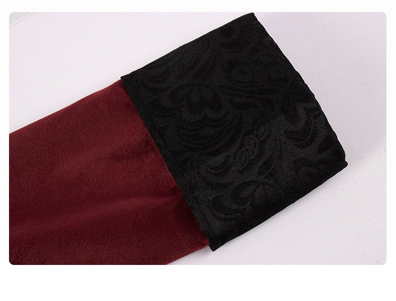 Victorian Long-Tailed Tuxedo Two Piece - Embroidered High Collar Velvet Suit For Men -Plus Size - WonderlandByLilian