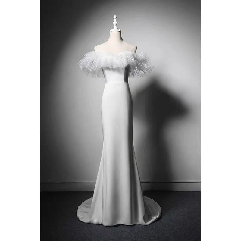 White Boho Style Ruffle Lace White Formal Dress - Plus Size   WonderlandByLilian