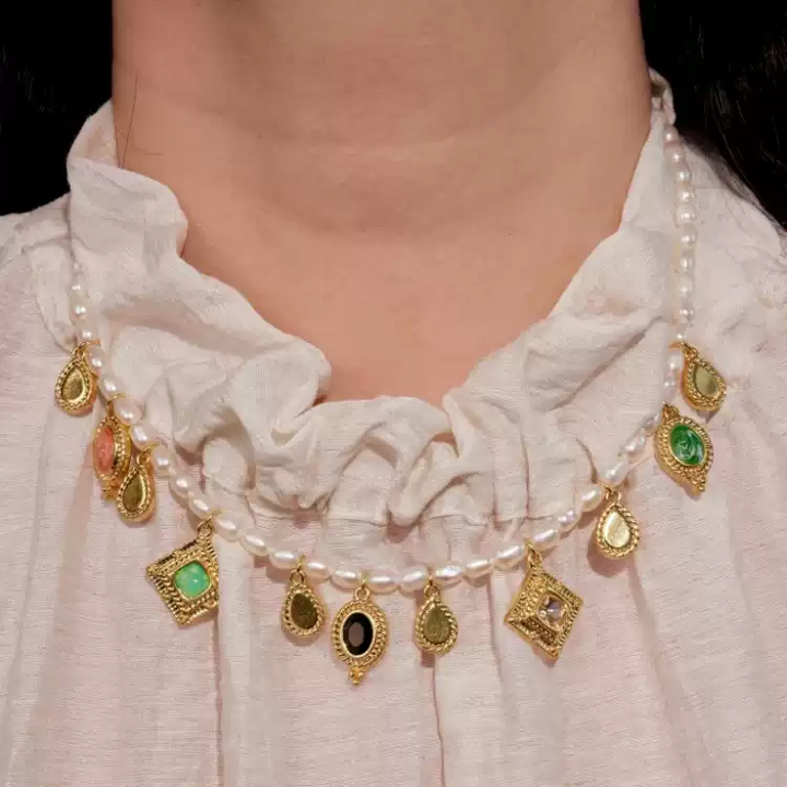 Whispers of Emma – Handmade Freshwater Pearl Charm Necklace – Emma's Fantasy