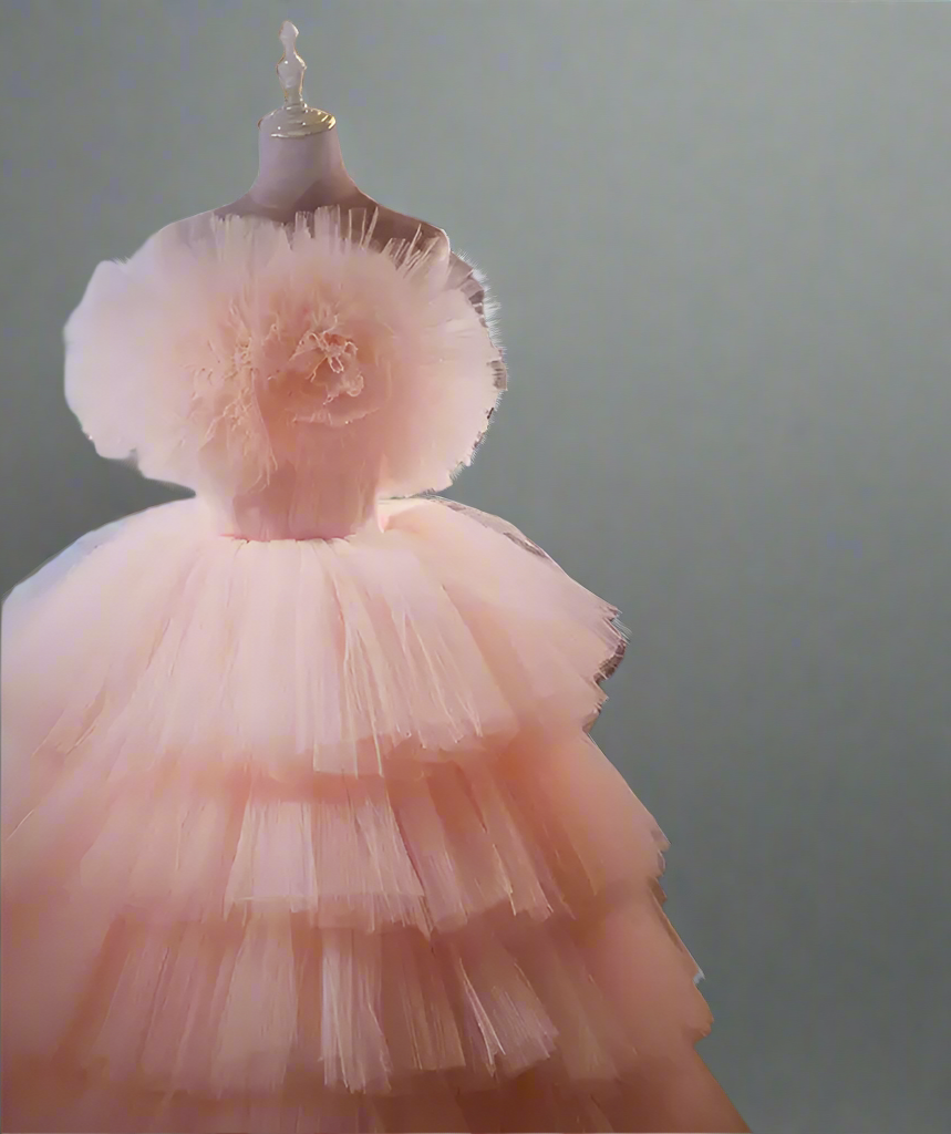 Pink Fairy Inspired Wedding Dresses with Corset Back - Layered Tulle Ruffle Dress - Romantic Prom Dress Pink Ball Gown Plus Size Size 22W / Pink Pink Fairy Inspired Wedding Dresses with Corset Back - Layered Tulle Ruffle Dress - Romantic Prom Dress Pink Ball Gown Plus Size Size 22W / Pink