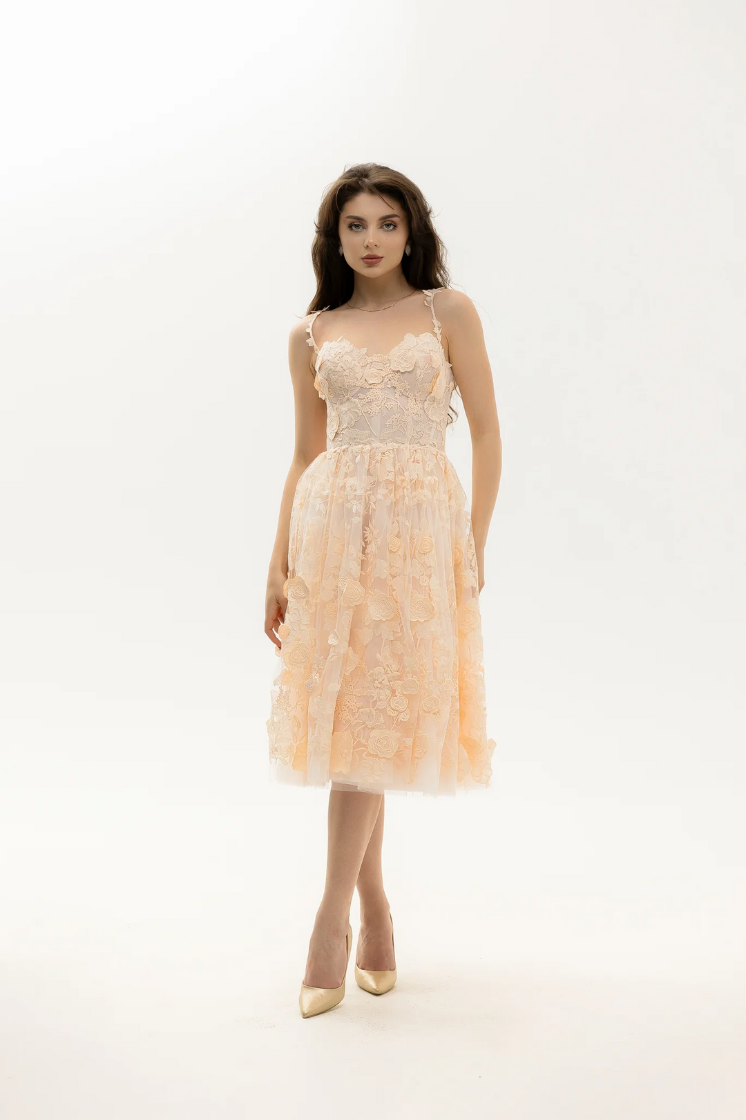 Pink Evening Gown Dresses with Floral Appliqué – Floral Evening Dress with Sweetheart Neckline - Short Formal Dress with Layered Skirt Plus Size