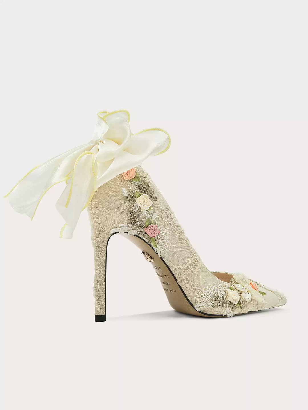 Lolita Vintage Lace High Heels with Stiletto Design - 2024 Fall Winter Bridal Shoes