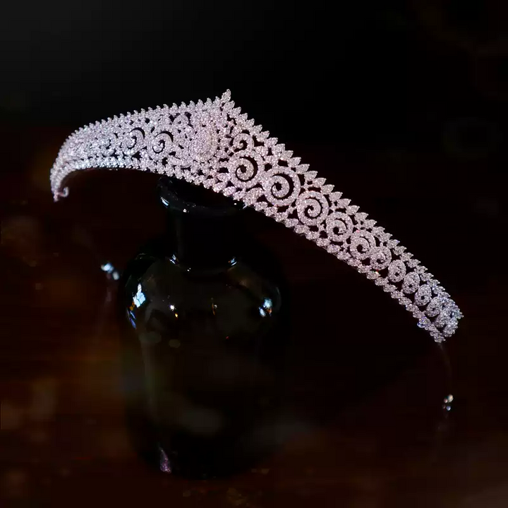 Vintage-Inspired Simple Zircon Crown and Bridal Tiara – Elegant Headpieces for Wedding