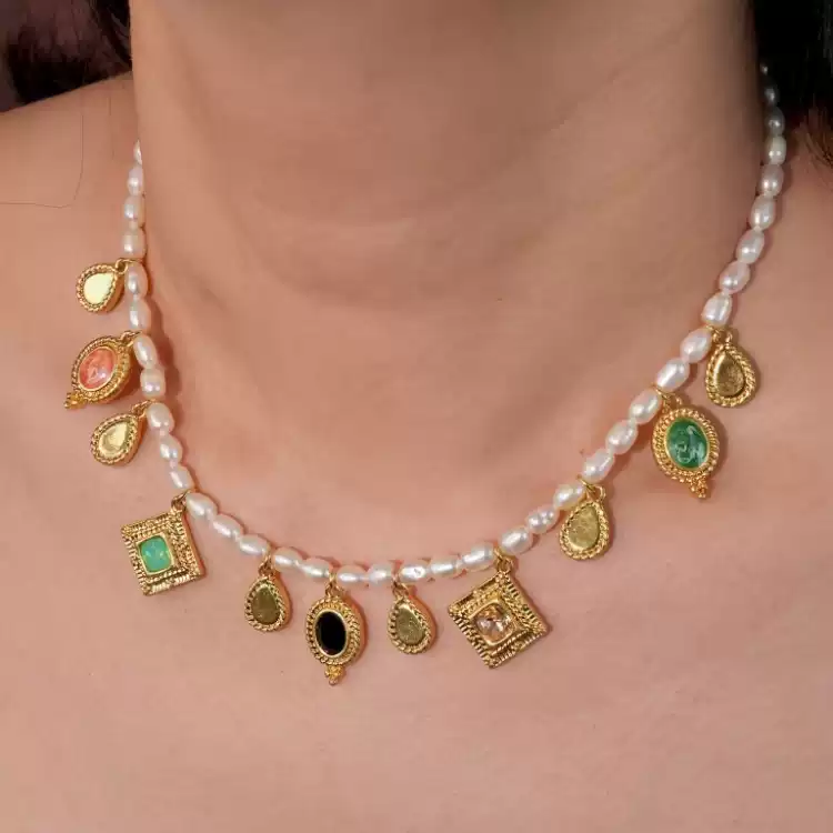 Whispers of Emma – Handmade Freshwater Pearl Charm Necklace – Emma's Fantasy