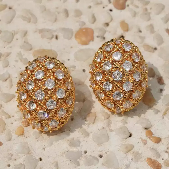 Whispers of Denmark – Handmade Vintage-Style Crystal Cluster Earrings - Queen of Denmark