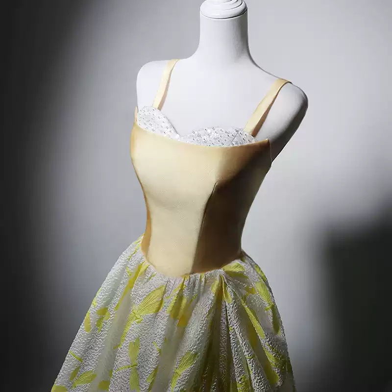 Yellow Evening Dress with Lace-Up Back - Yellow Evening Gown with Flowing Skirt - Yellow Wedding Guest Dress Plus Size Size 22W / Yellow Yellow Evening Dress with Lace-Up Back - Yellow Evening Gown with Flowing Skirt - Yellow Wedding Guest Dress Plus Size Size 22W / Yellow