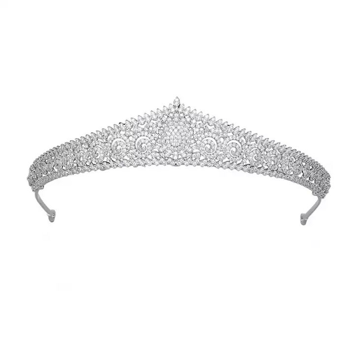 Vintage-Inspired Simple Zircon Crown and Bridal Tiara – Elegant Headpieces for Wedding