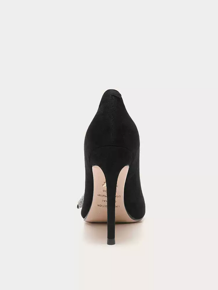 Gothic Black Bow Pointed High Heels - Comfortable Commuter Women's Shoes