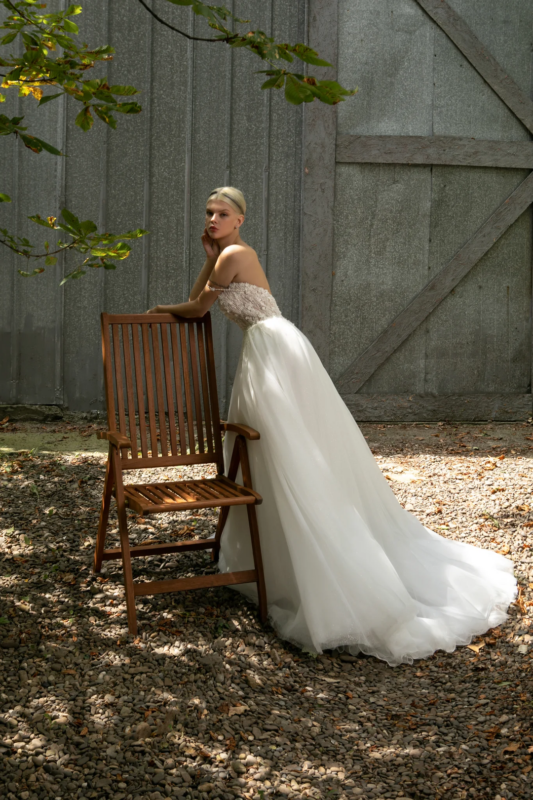 Ivory Fairy Dress Wedding with Lace Corset and 3D Flowers Floral Wedding Dress with Shimmer and Train Plus Size - Medison Size 12 Ivory Fairy Dress Wedding with Lace Corset and 3D Flowers Floral Wedding Dress with Shimmer and Train Plus Size - Medison Size 12