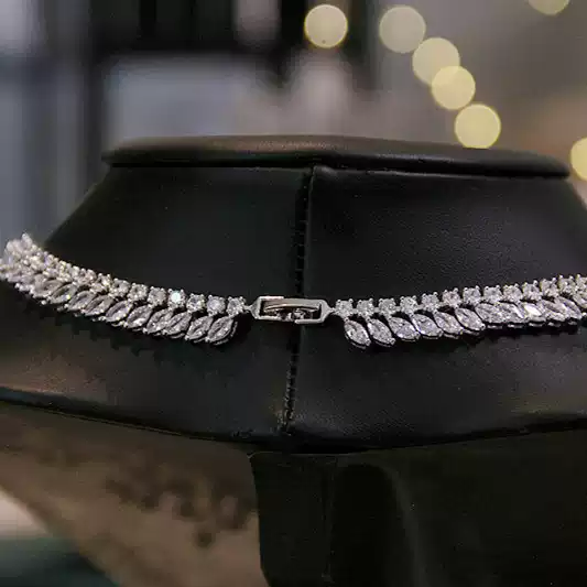 Garden of Light – Cascading Crystal Bridal Necklace & Earrings Set