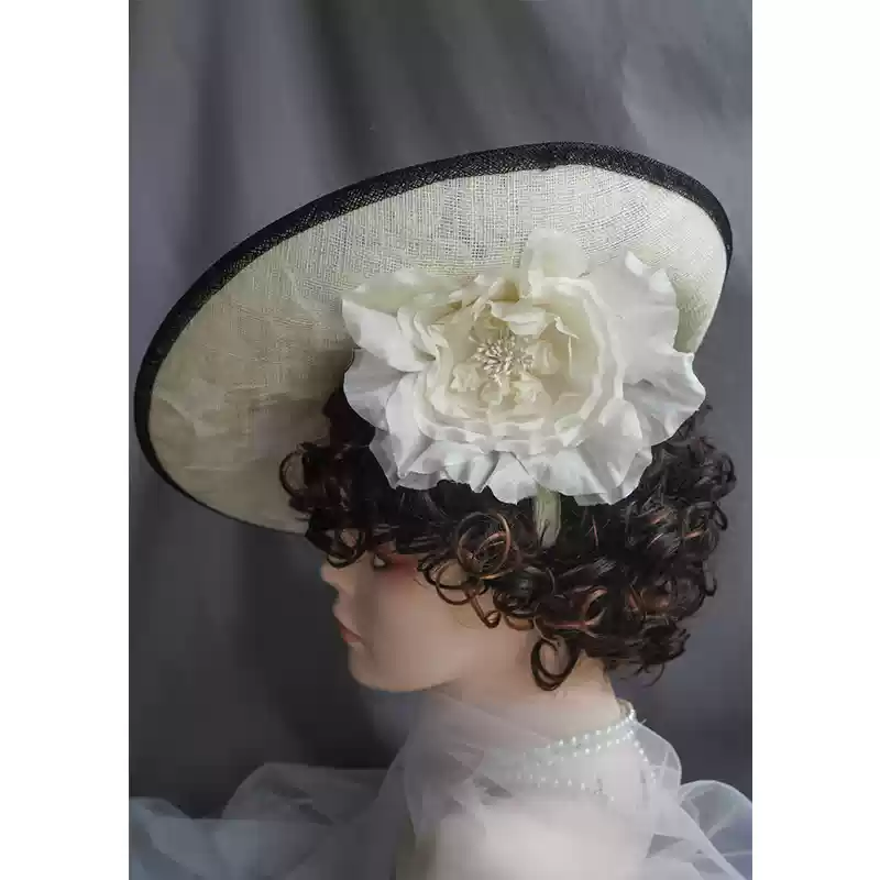 Elegant White Fascinator with Floral Embellishments - Amazon Fascinator Hats