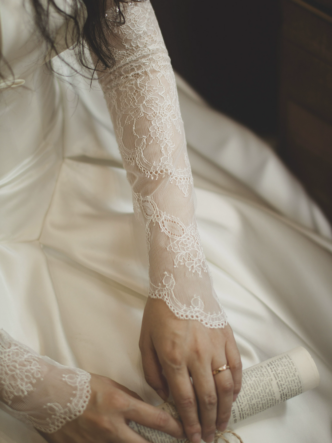 Sophisticated Sheer Lace Bridal Arm Gloves