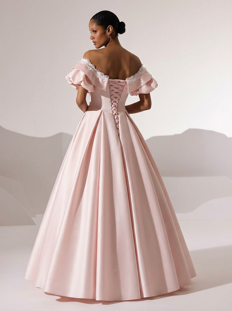strapless open back dress Kesyani Mini Dress in Vertical Pink Stripe