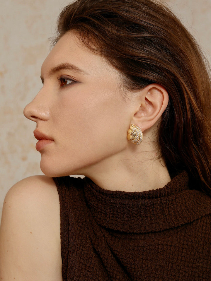 Twin Radiance – Handmade Vintage-Style Stud Earrings – Wing to Wing