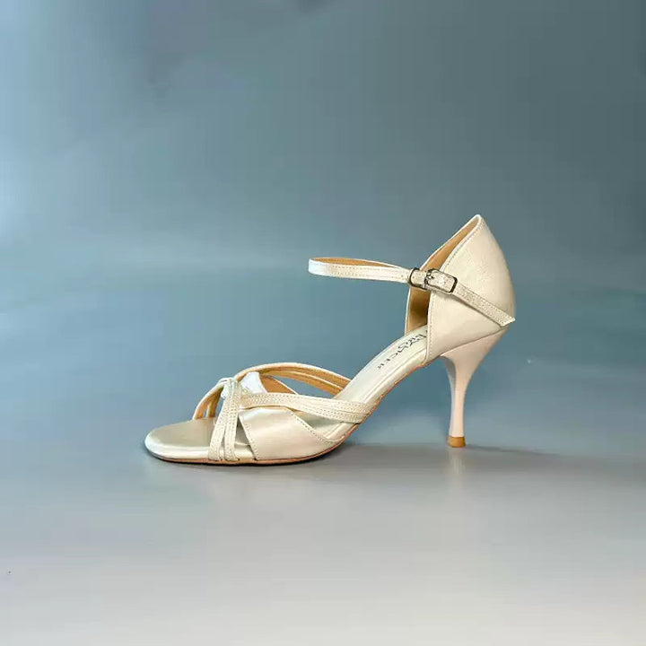 Violet Rhythm – Handmade Purple Satin Latin Tango Heels