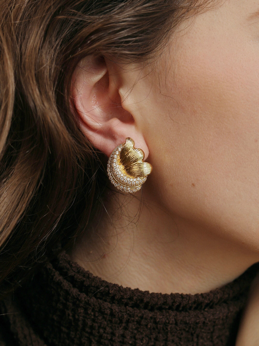 Twin Radiance – Handmade Vintage-Style Stud Earrings – Wing to Wing