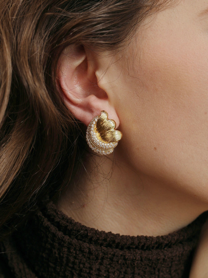 Twin Radiance – Handmade Vintage-Style Stud Earrings – Wing to Wing