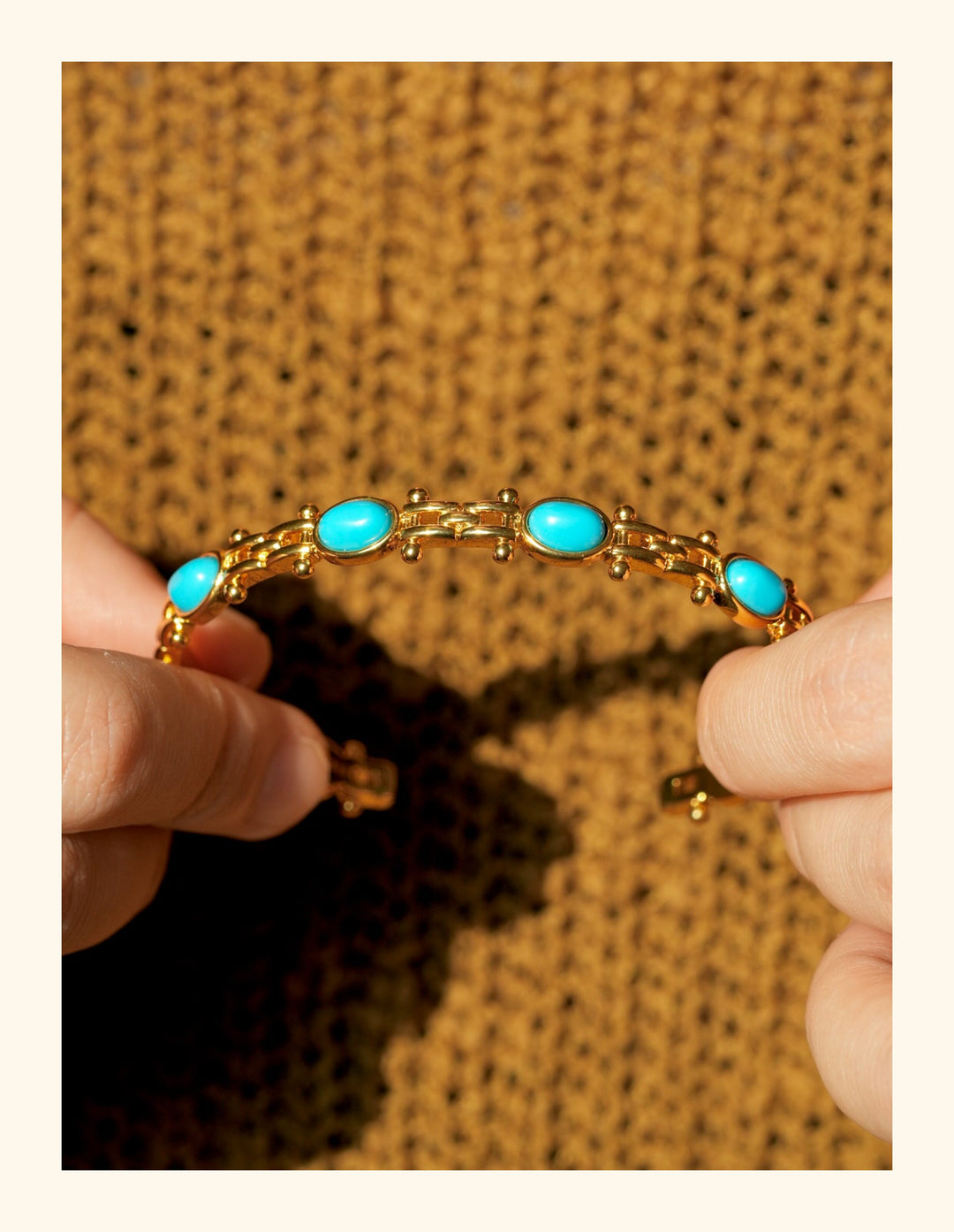 Whispers of Isfahan – Handmade Vintage-Style Turquoise Cuff Bracelet – Isfahan
