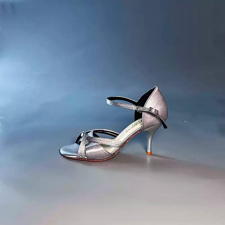 Violet Rhythm – Handmade Purple Satin Latin Tango Heels