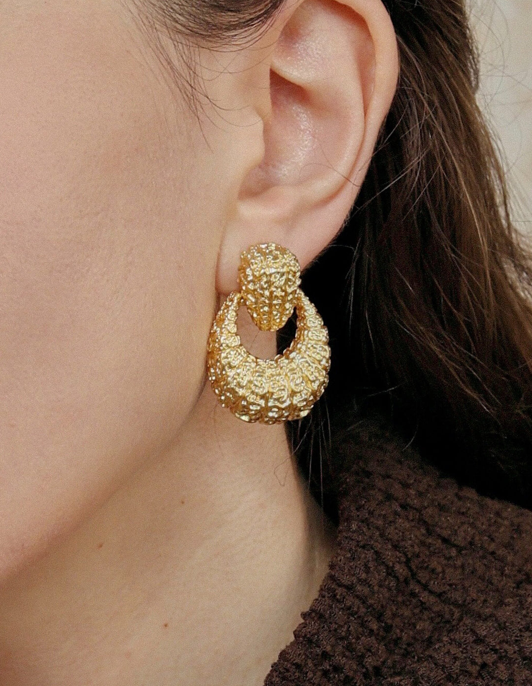 Golden Relic – Handmade Vintage-Style Drop Earrings – Pompeii