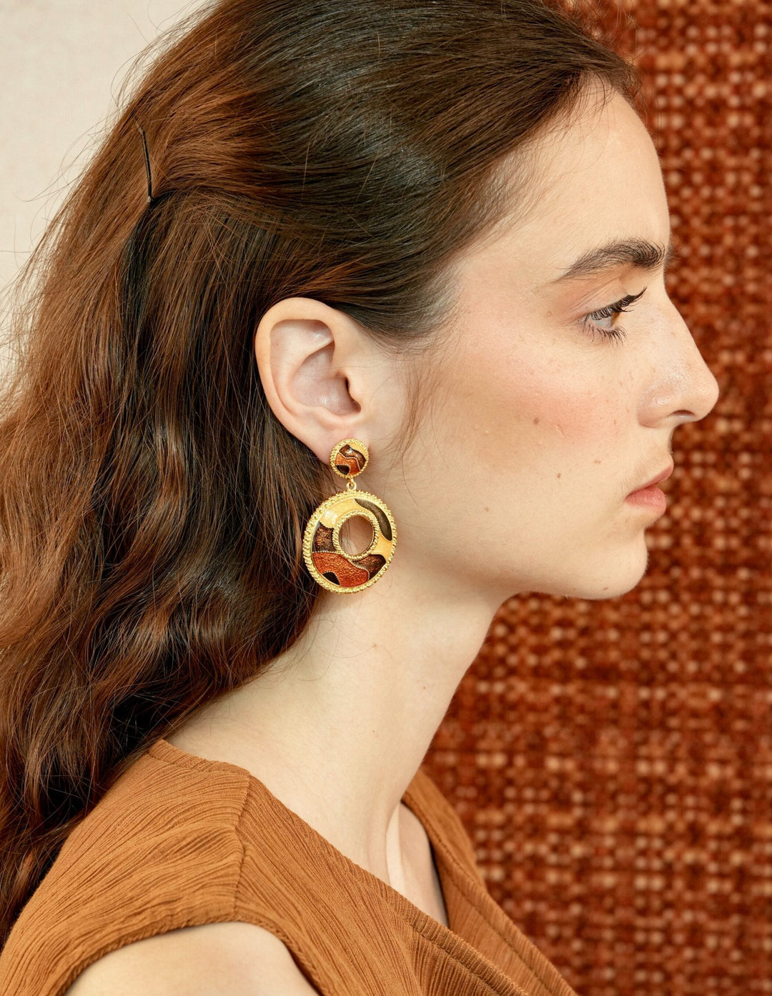 Ember Horizon – Handmade Vintage-Style Drop Earrings – Sunset Hill