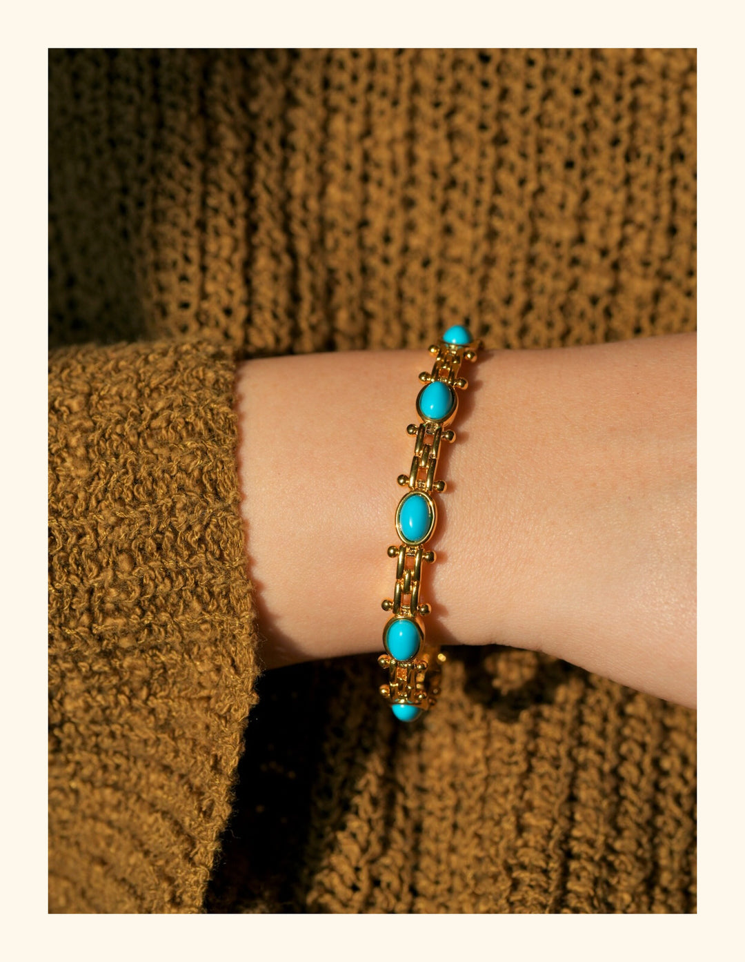 Whispers of Isfahan – Handmade Vintage-Style Turquoise Cuff Bracelet – Isfahan