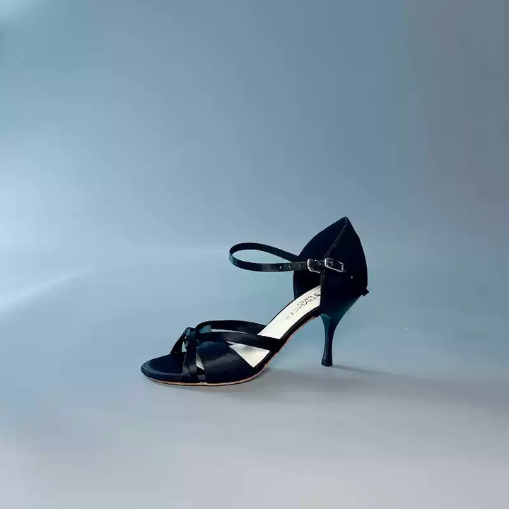 Violet Rhythm – Handmade Purple Satin Latin Tango Heels