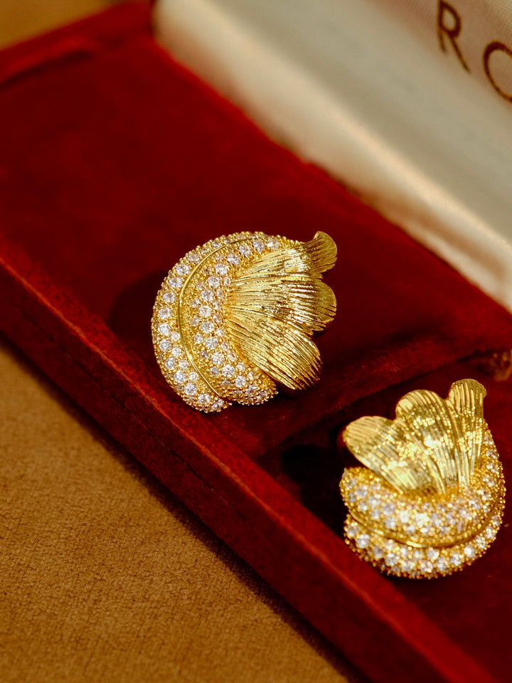 Twin Radiance – Handmade Vintage-Style Stud Earrings – Wing to Wing