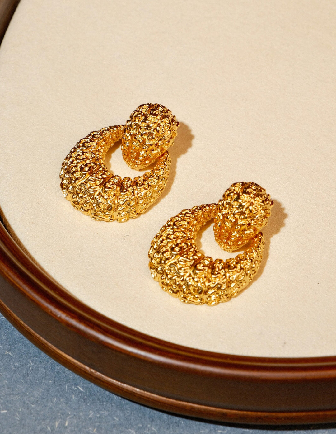 Golden Relic – Handmade Vintage-Style Drop Earrings – Pompeii