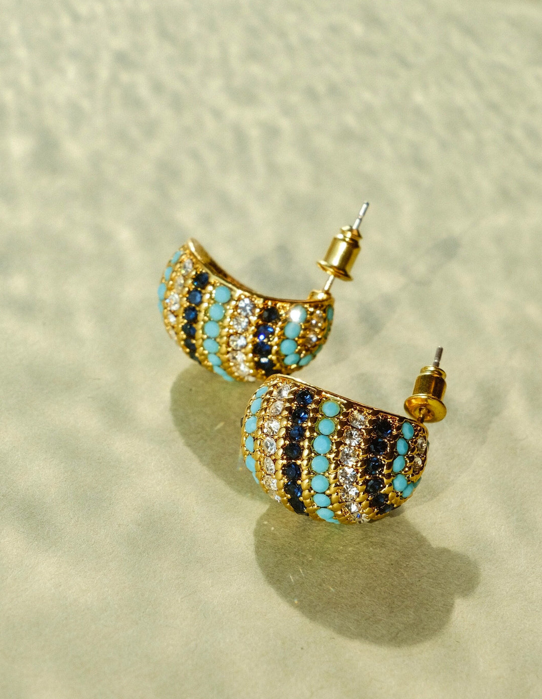 Royal Labyrinth – Handmade Vintage-Style Stud Earrings – Maze Easter Egg