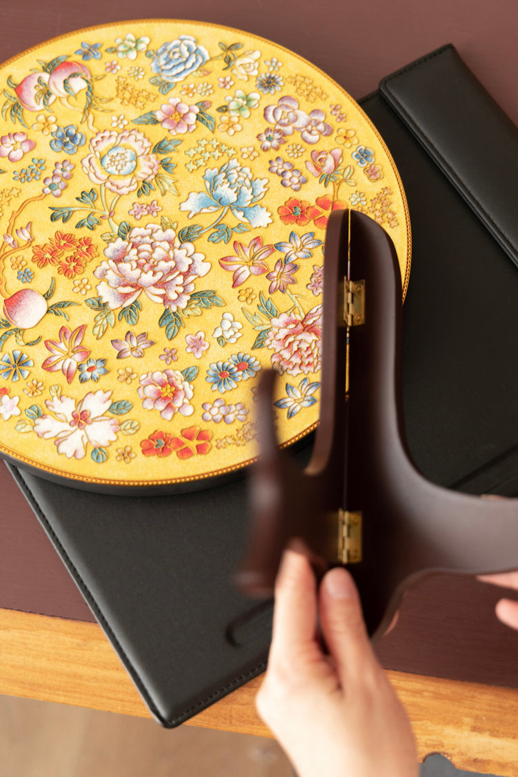 Oriental Handcrafted Cloisonné Enamel Decorative Plate with Floral Motifs and Activated Carbon Purifying Function