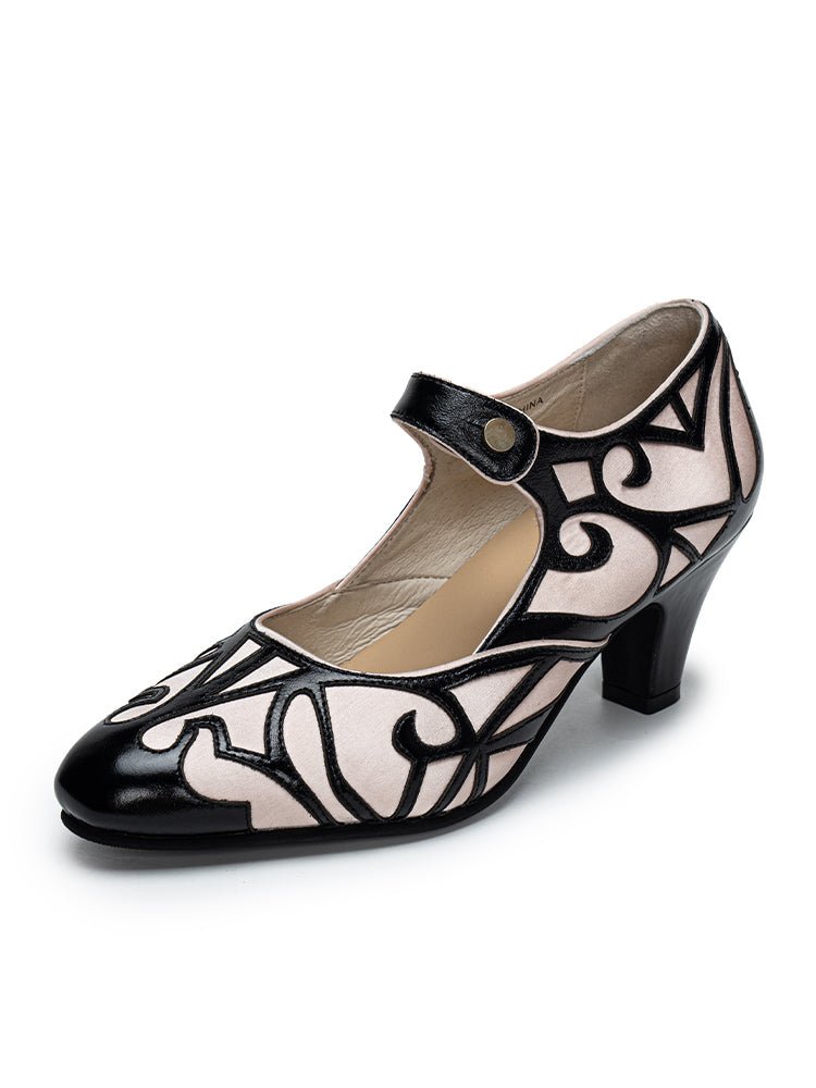 1920s Style Art Deco Mary Jane Heels - WonderlandByLilian