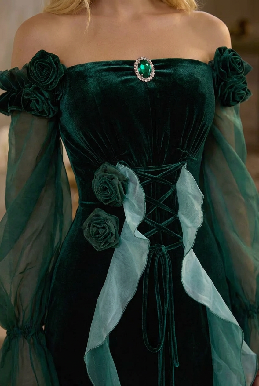 Get Green Velvet gothic dress plus size- Wonderlandbylilia WonderlandByLilian Get Green Velvet gothic dress plus size- Wonderlandbylilia WonderlandByLilian