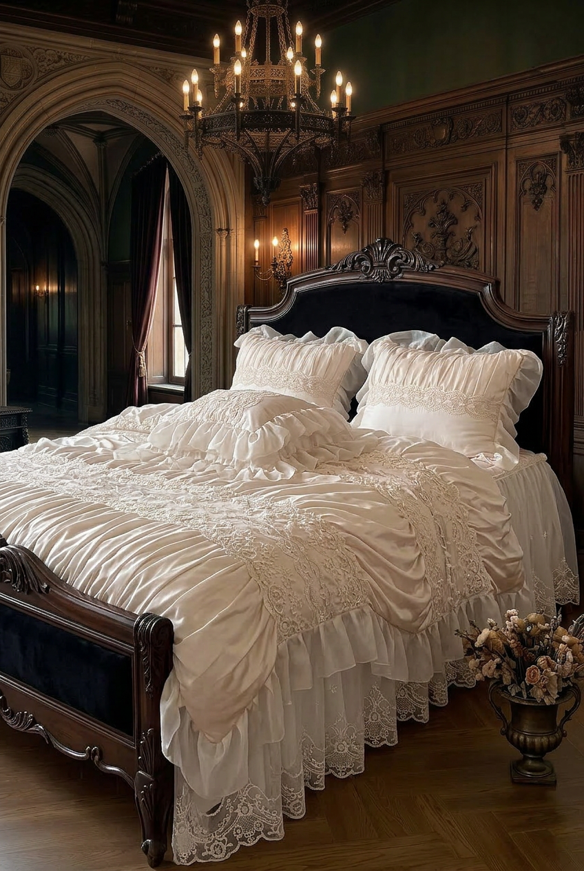 The 'Auburn Manor' Ruffled Bedding Set