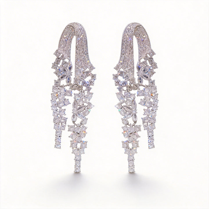 Luxurious Tassel Earrings with Zircon – Elegant Drop Jewelry