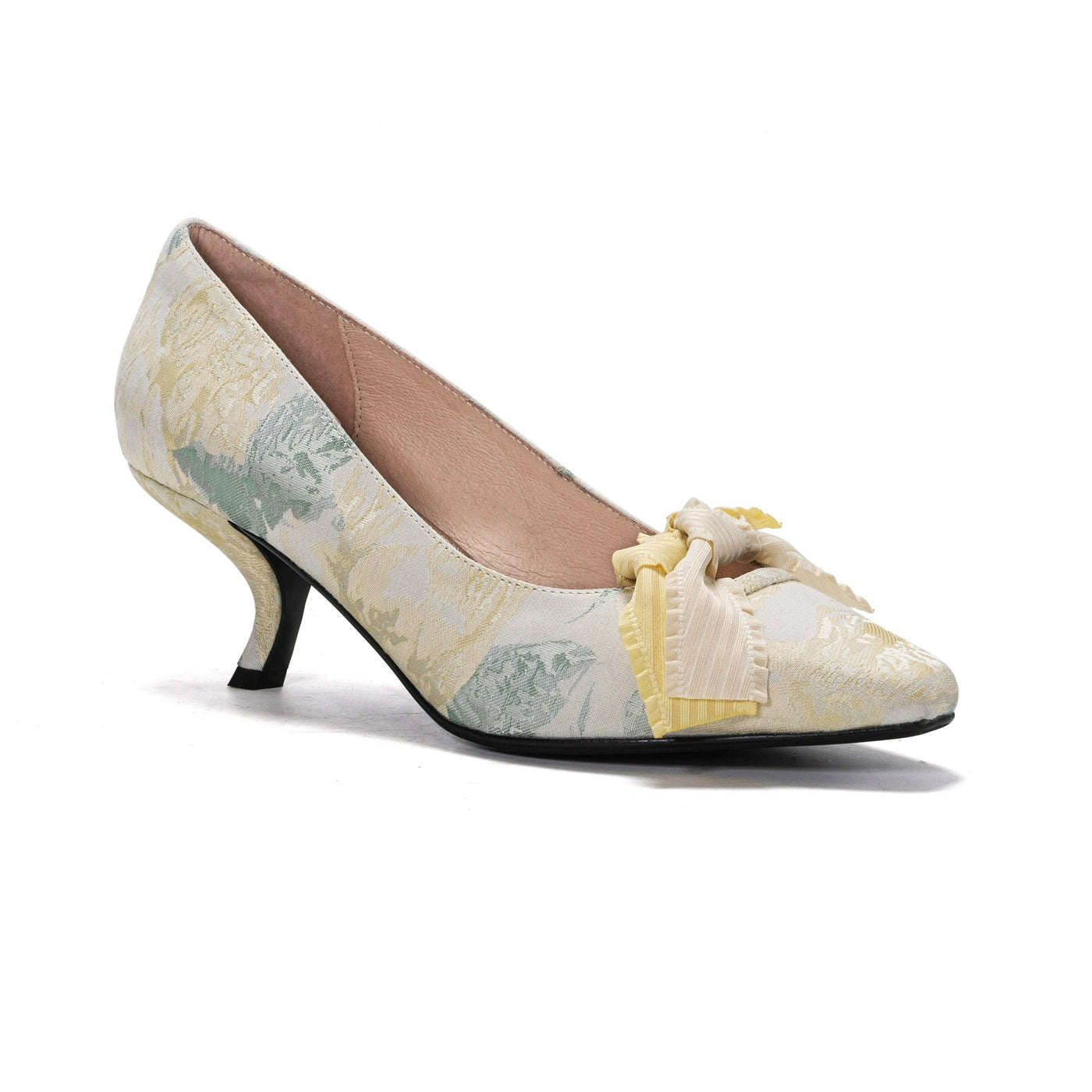 Yellow Regency Heels and Lolita Mules - Lolita Shoes with Bow