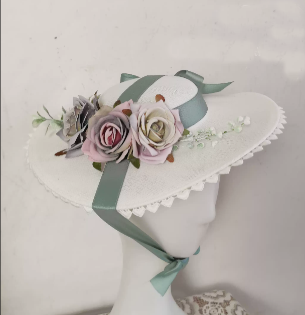 Vintage-Inspired Regency Era Bonnet - Romantic Floral Lolita Hat