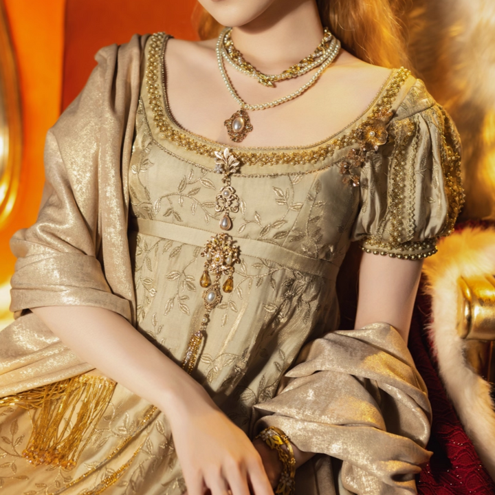 Bridgerton-Inspired Handmade Regency Era Pearl Pendant Necklace Jewelry