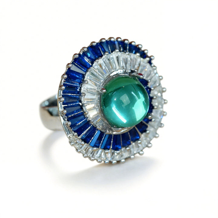 Party-Schmuckset mit Engelsflügeln, Halskette und Ohrringen aus Zirkonia und Diamanten 