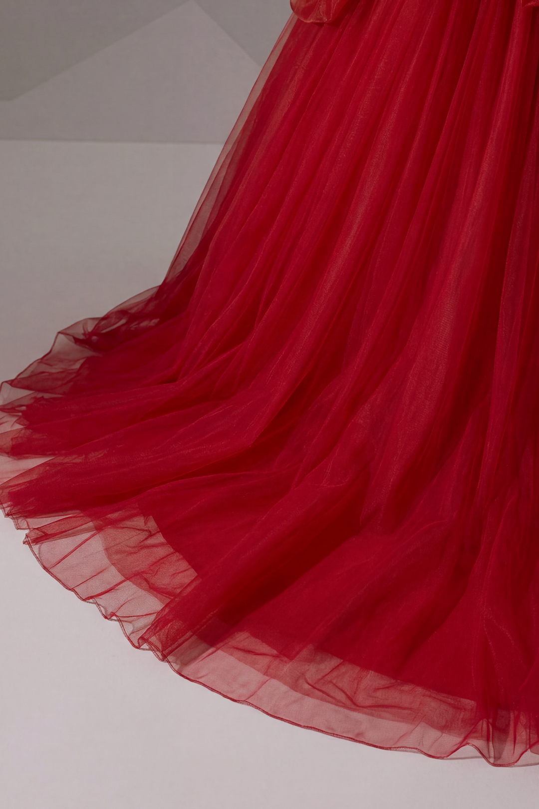 Rose Red Gothic Wedding Dress with Corset - Red Floral Wedding Dress Plus Size