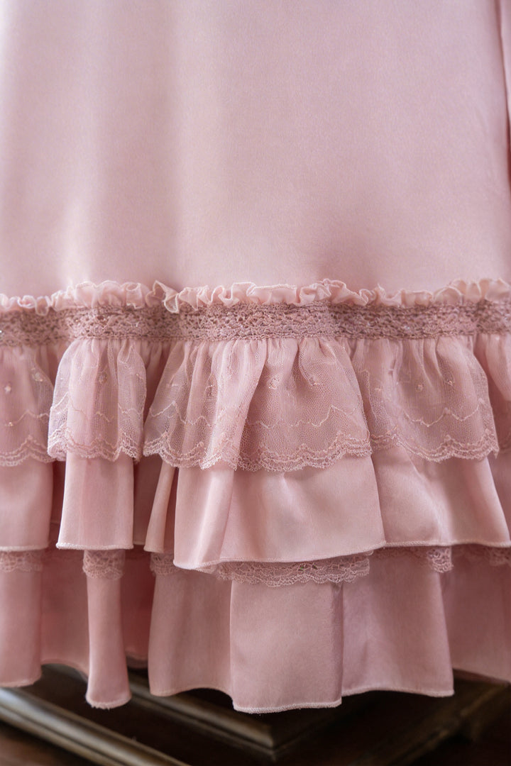 Regency Era Vintage Dusty Rose Empire Waist Dress – Bridgerton Inspired Pink Embossed Gown Plus Size
