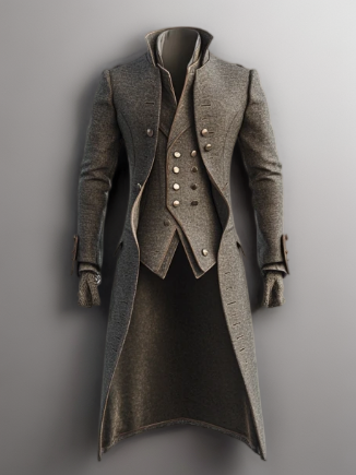 Brown Historical Regency Era Men's Jacket Coat - Bridgerton-Inspired Menswear Plus Size