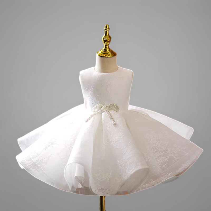 Fairy Ivory Lace Flower Girl Dress for Wedding – Sleeveless Plus Size