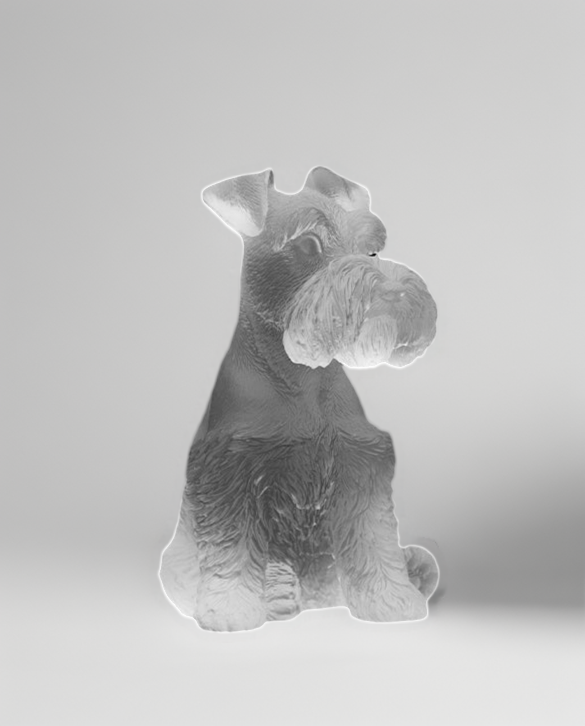 Art Deco Scandinavian Handmade Glass Dog Decor in Ice-Clear Finish Denmark Import