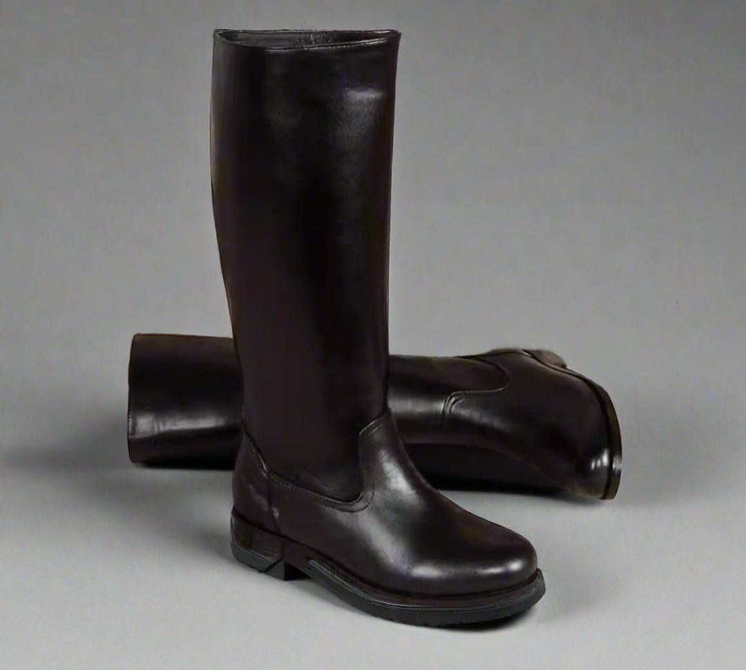 Handmade Regency Era Men Boots – Rococo Baroque Style with Bridgestone Leather and Round Toe