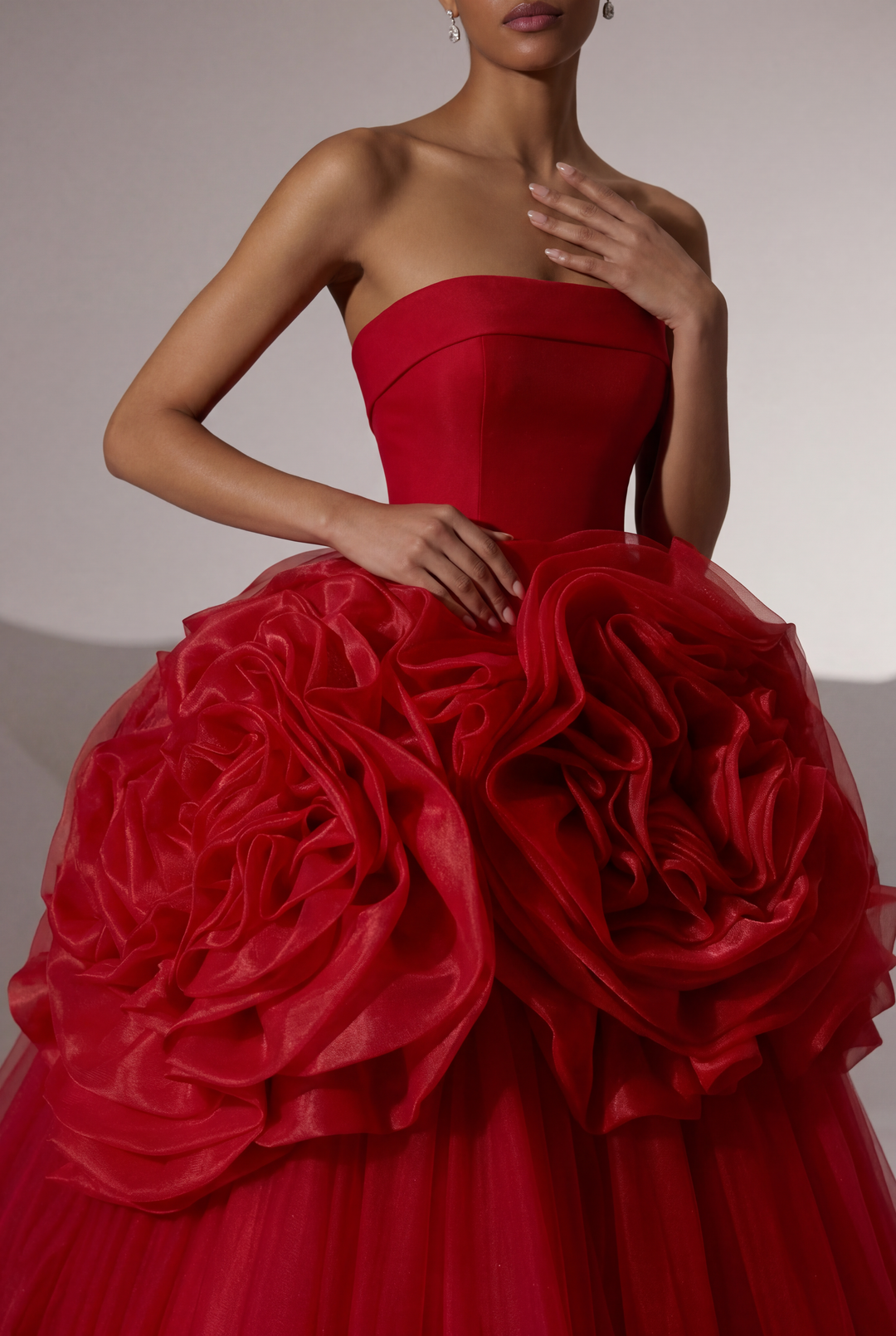 Rose Red Gothic Wedding Dress with Corset - Red Floral Wedding Dress Plus Size Rose Red Gothic Wedding Dress with Corset - Red Floral Wedding Dress Plus Size