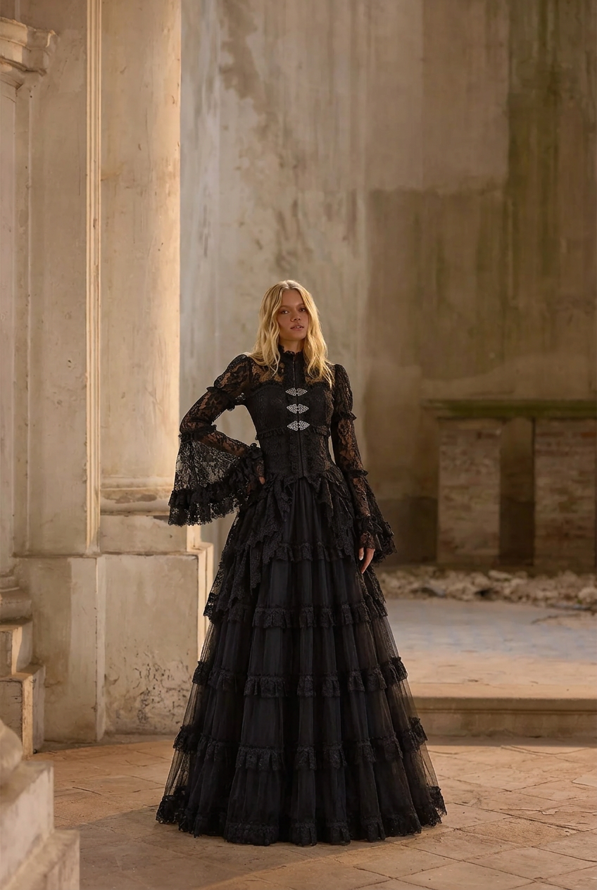 Shop Mesmerizing Gothic Ball Gown Plus Size