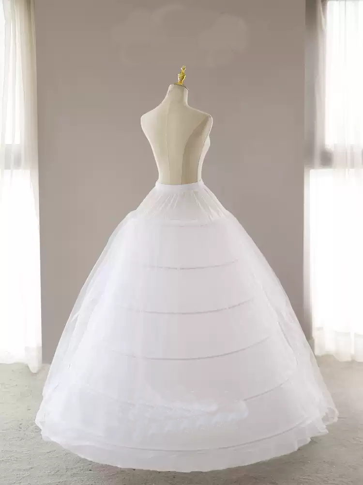 wedding dresses with extremely long trains Bridal Super Full Volume 6-Bone Tulle Petticoat with Long Train
