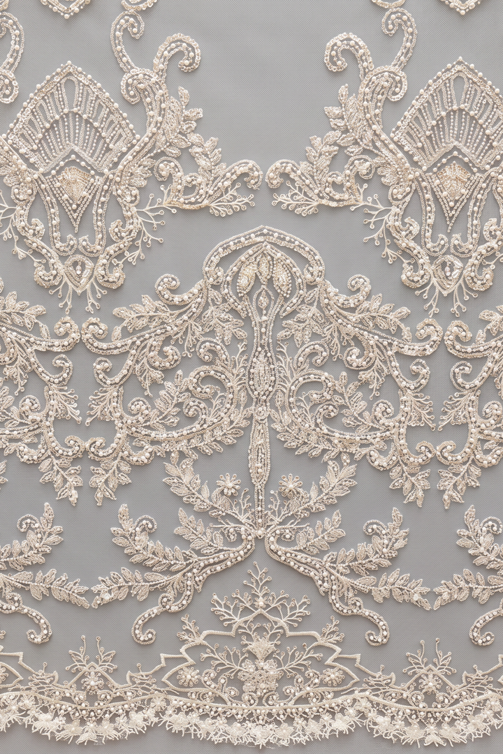 Regency Era Wedding Dress White Empire Waist Gown with Square Neckline, Puff Sleeves and Embroidered Sequins Plus Size